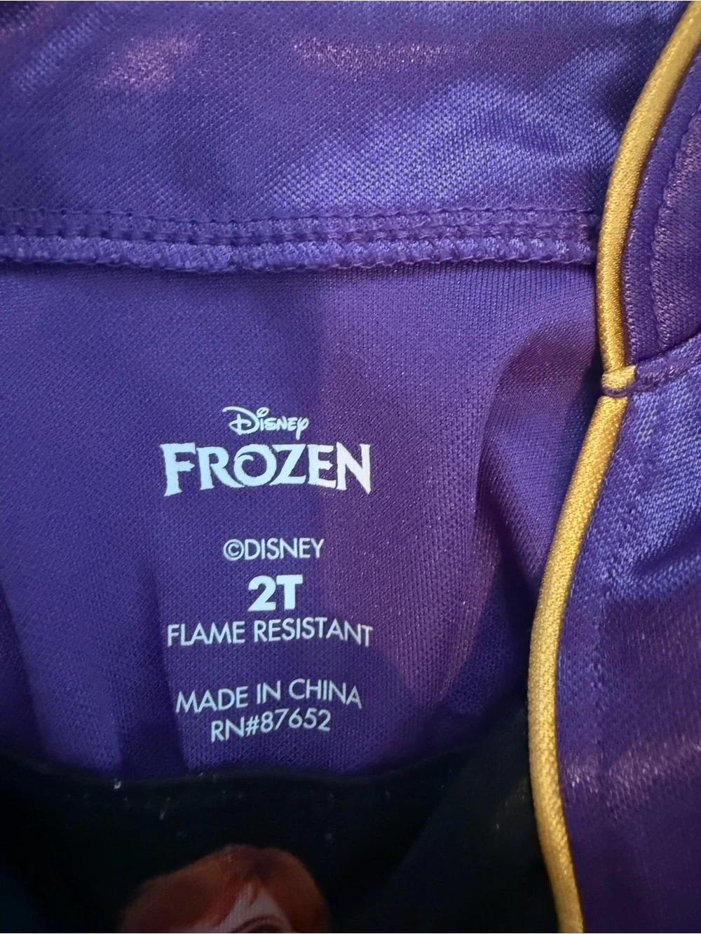 Disney Purple Anna Sparkle Tulle Costume Dress - Picture 2 of 3